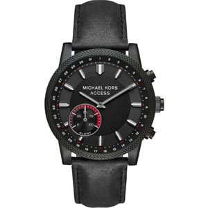 Michael Kors Black Leather Smartwatch MKT4025